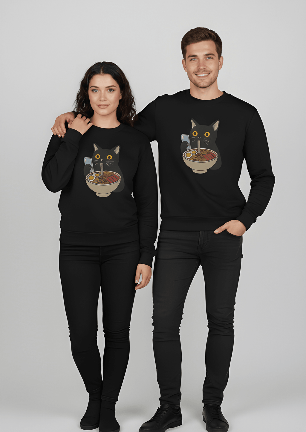 RAMEN CAT UNISEX SWEATSHIRT 300 GSM BY ZINKAL STYLES