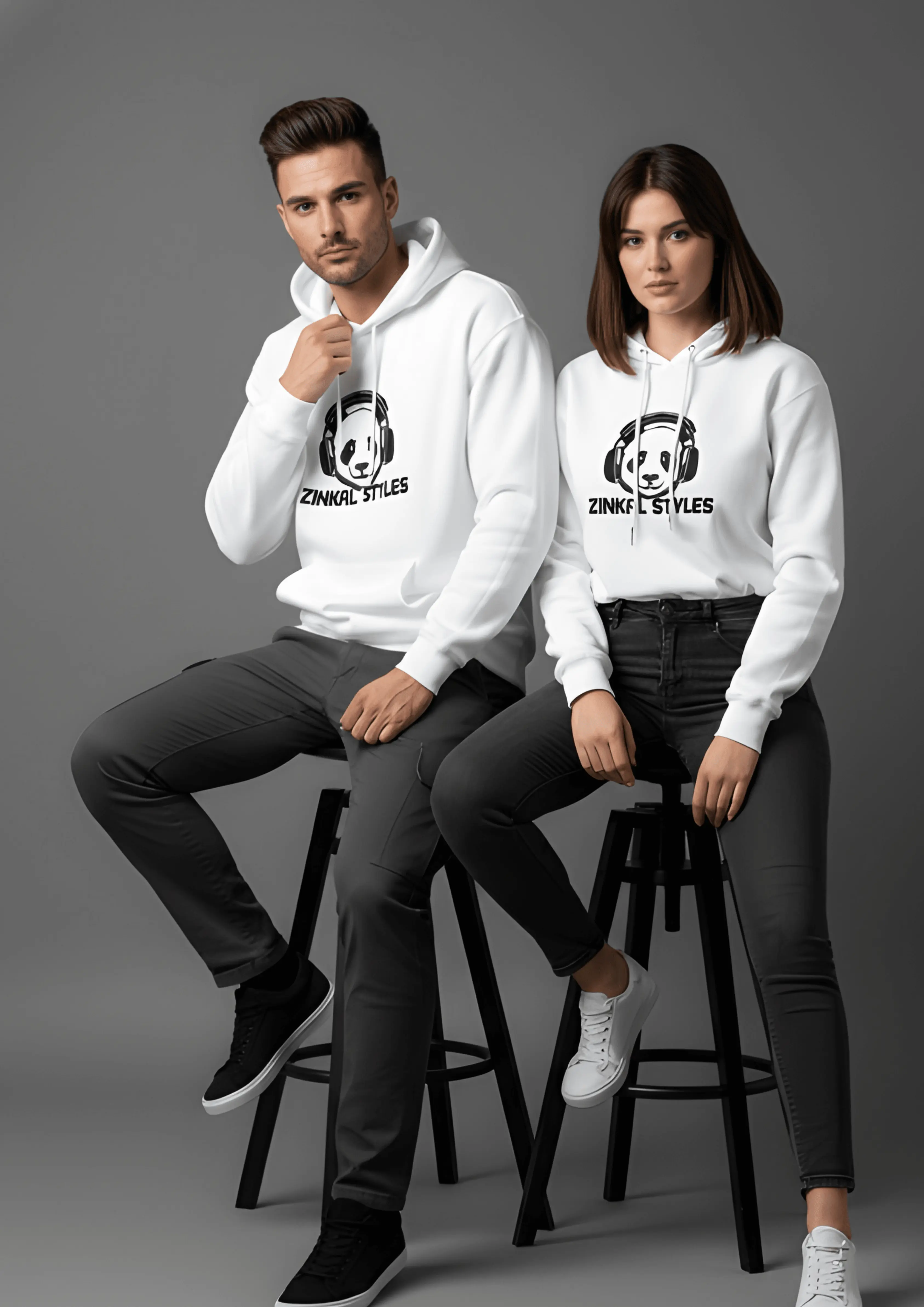 PANDA HOODIE ZINKAL STYLES MALE FEMALE