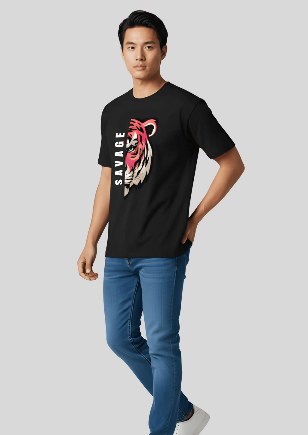 SAVAGE MALE T-SHIRT- 180 GSM | ZINKAL STYLES ZINKAL STYLES