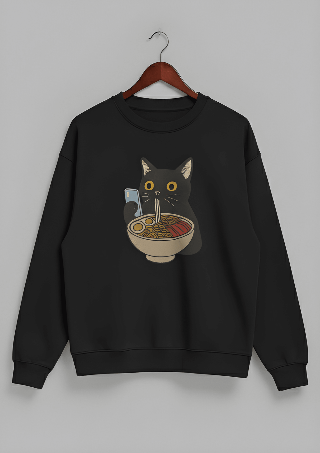 RAMEN CAT UNISEX SWEATSHIRT 300 GSM BY ZINKAL STYLES