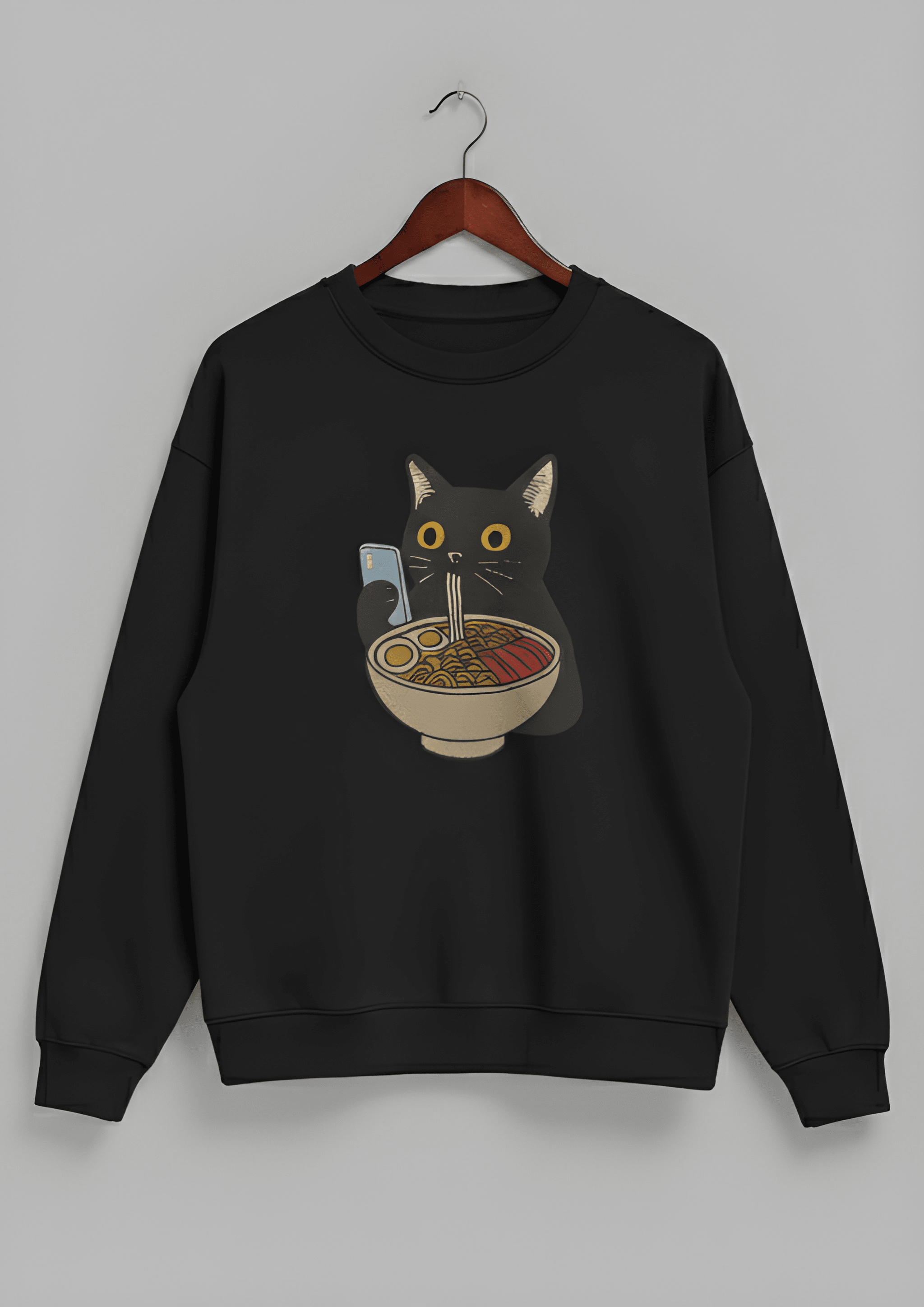 RAMEN CAT UNISEX SWEATSHIRT 300 GSM BY ZINKAL STYLES