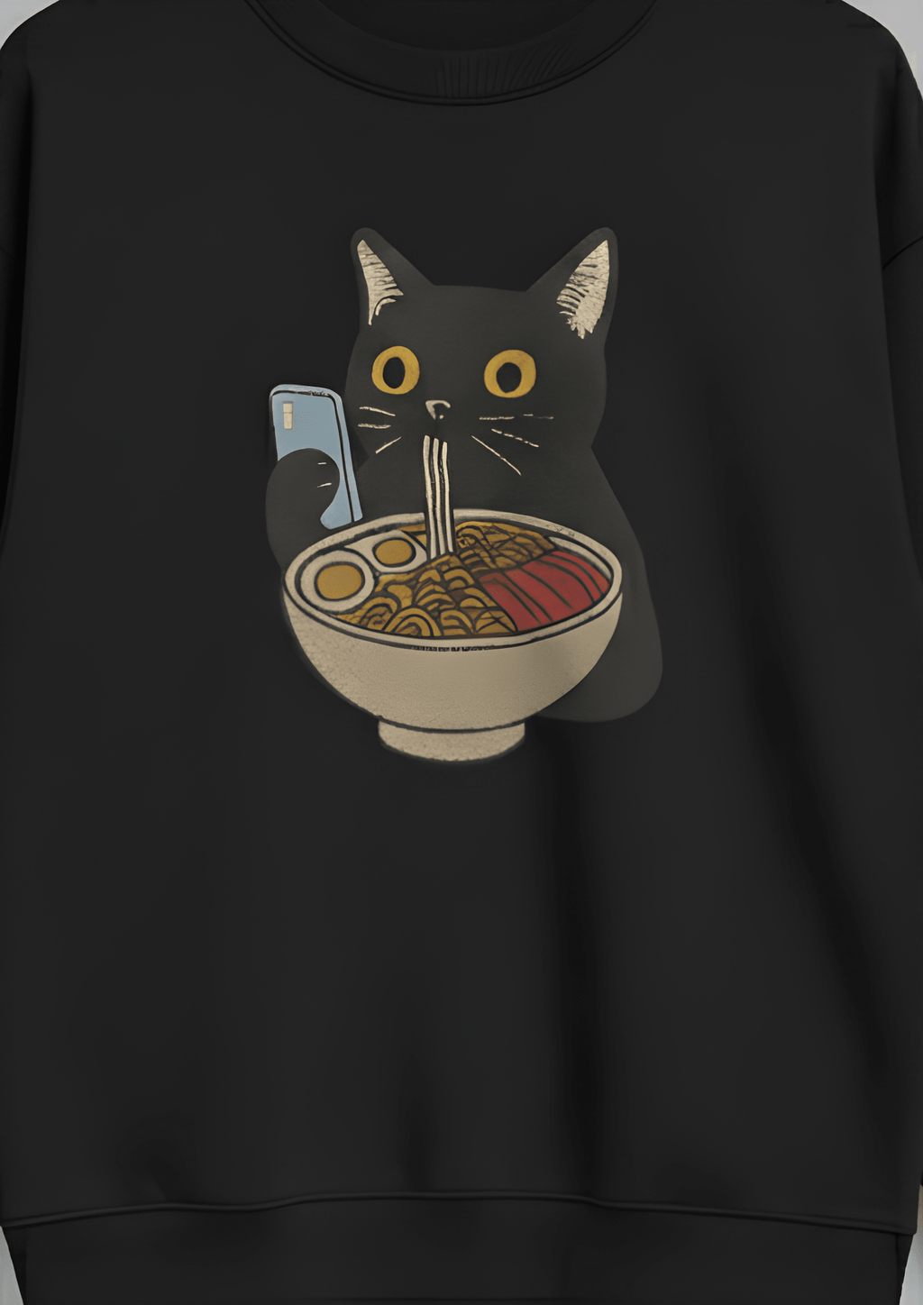 RAMEN CAT UNISEX SWEATSHIRT 300 GSM BY ZINKAL STYLES