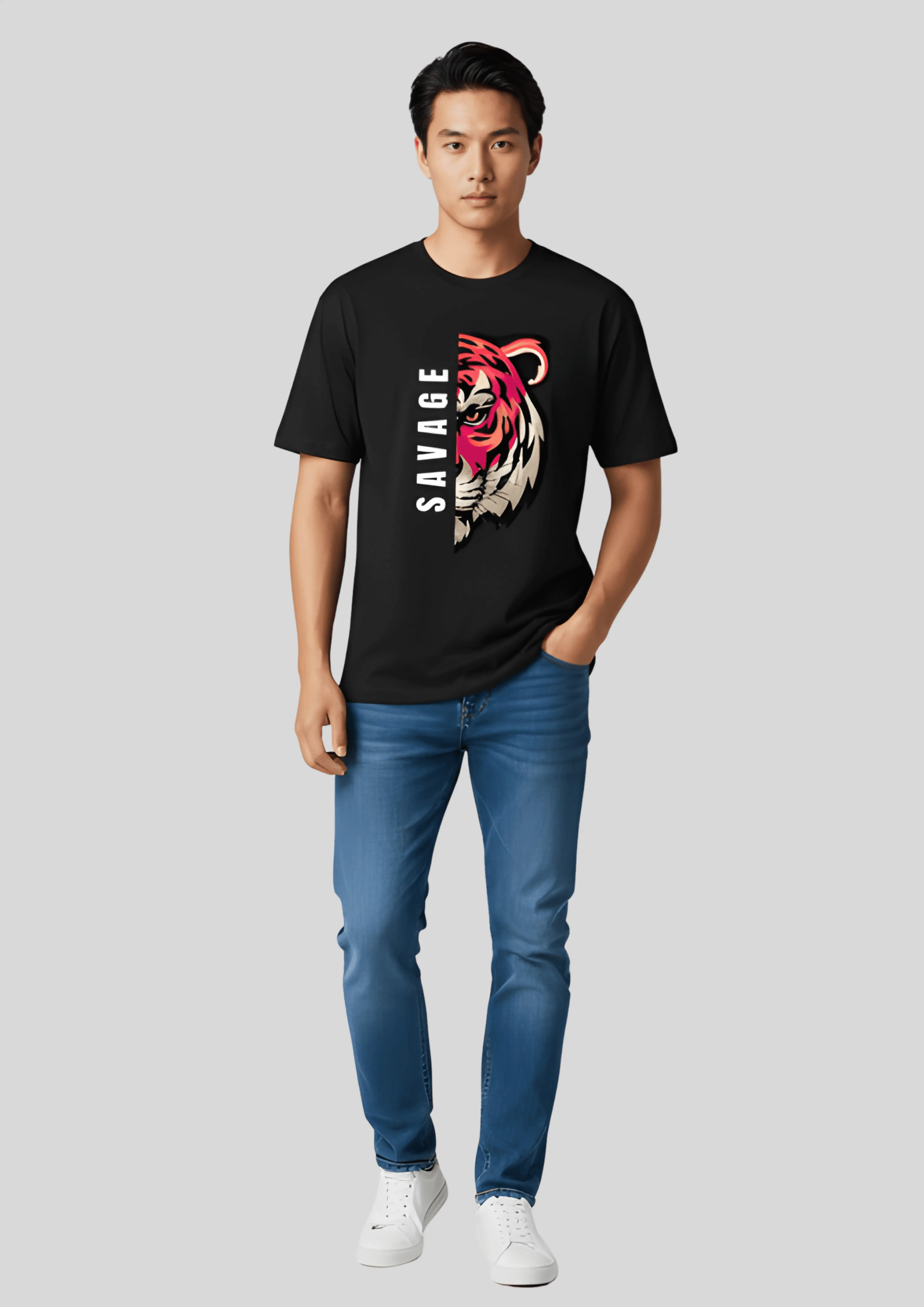 SAVAGE MALE T-SHIRT- 180 GSM | ZINKAL STYLES ZINKAL STYLES