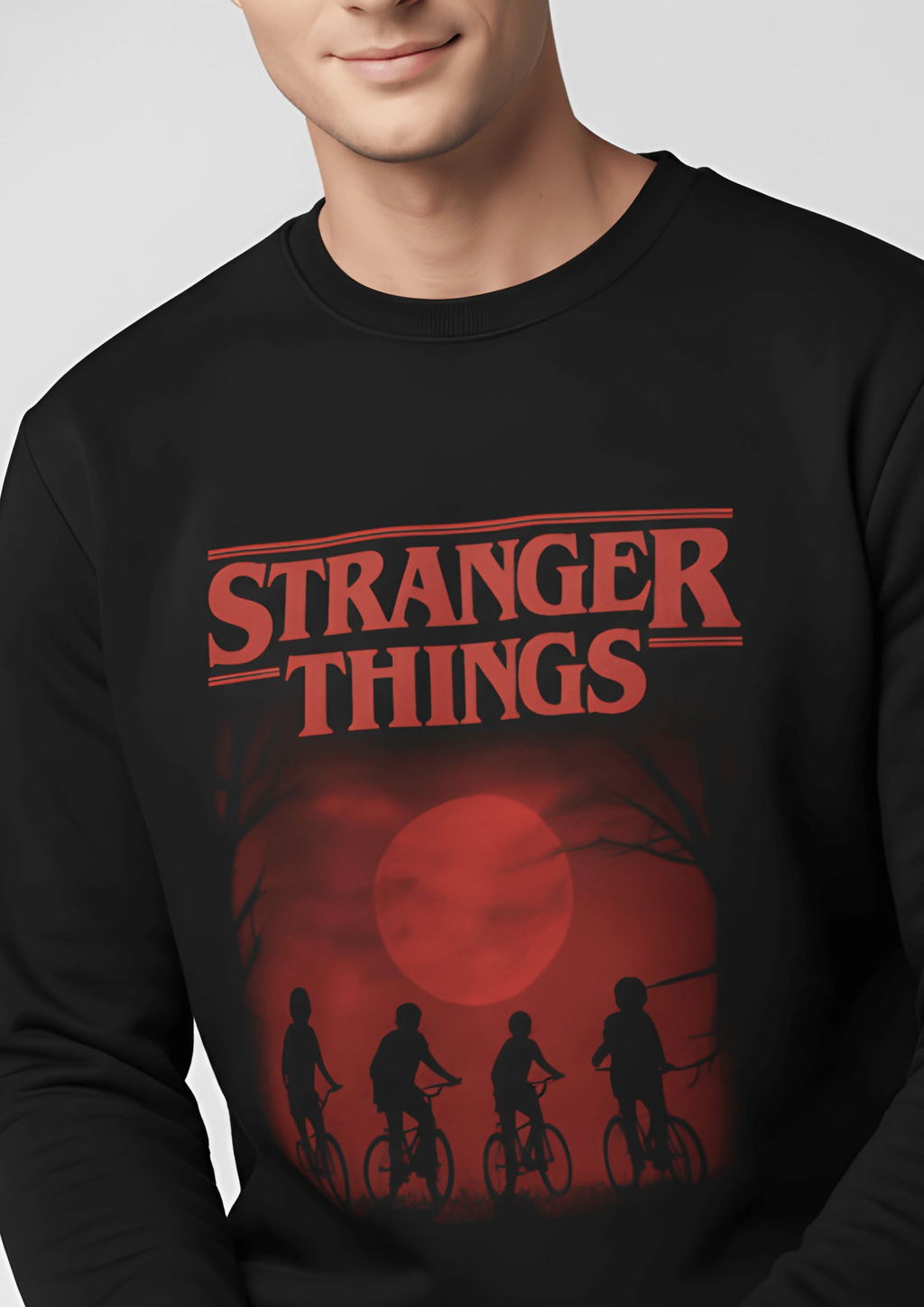 STRANGER THINGS HAWKINS GRAPHIC 300 GSM SWEATSHIRT FOR MEN | ZINKAL STYLES ZINKAL STYLES