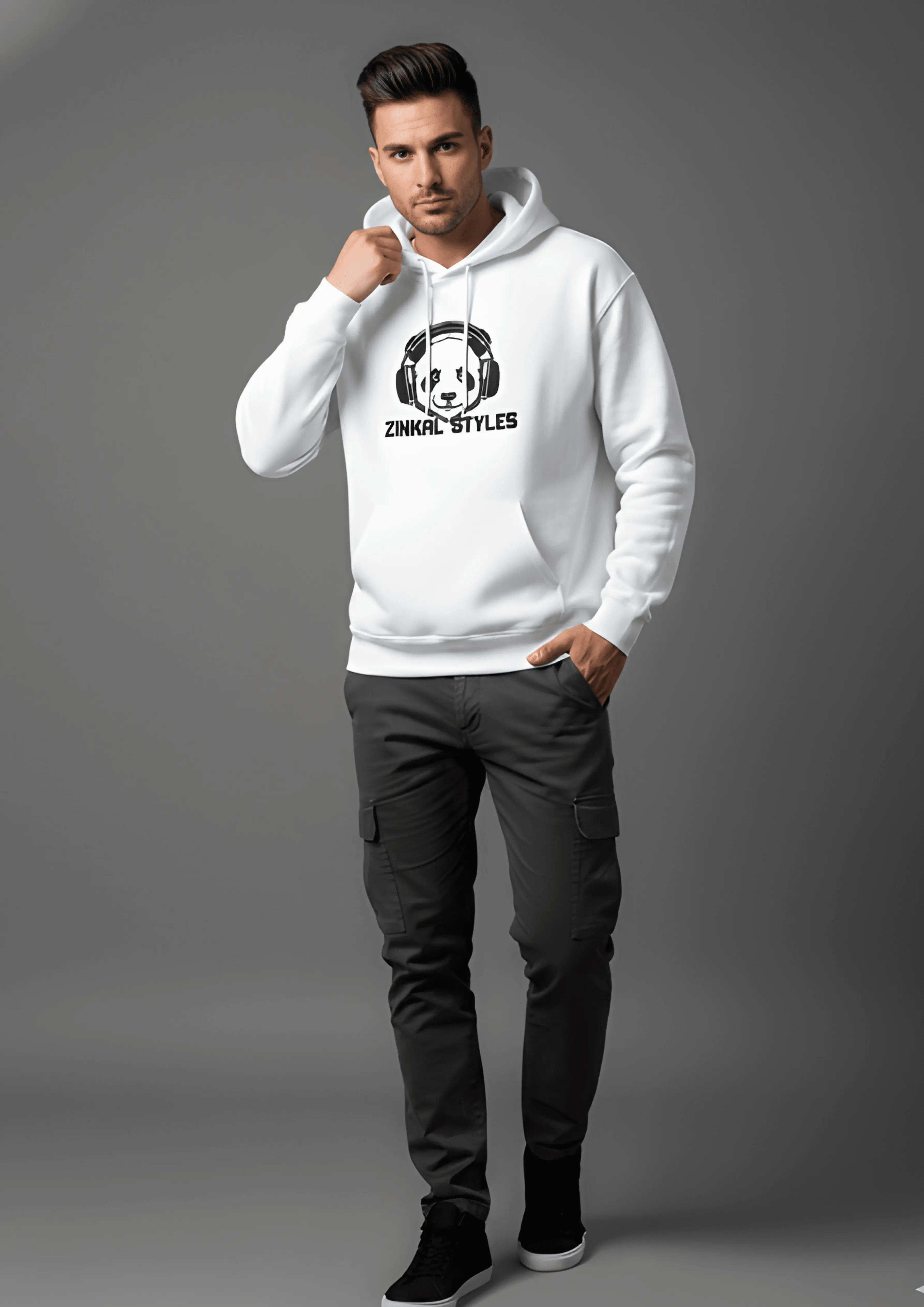 PANDA ZINKAL STYLES DESIGNED UNISEX 300 GSM HOODIE | ZINKAL STYLES